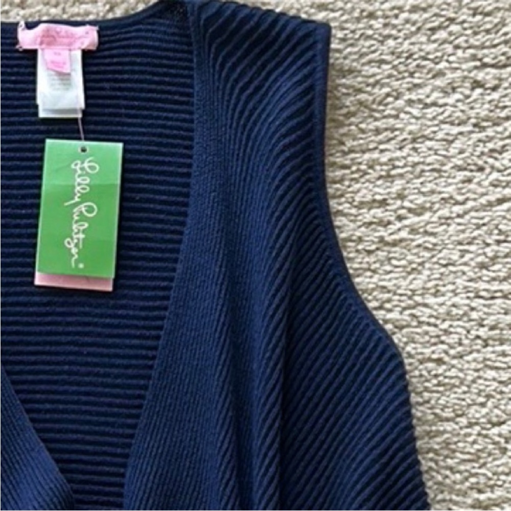 Lilly Pulitzer Andella Sweater Vest in True Navy - Picture 5 of 10